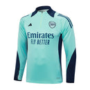Conjunto Arsenal Zíper Curto Treino Azul Turquesa 2024/25