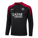 Conjunto Paris Saint Germain Zíper Curto Treino Preto 2024/25