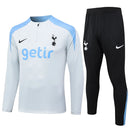 Conjunto Tottenham Zíper Curto Treino Branco 2024/25